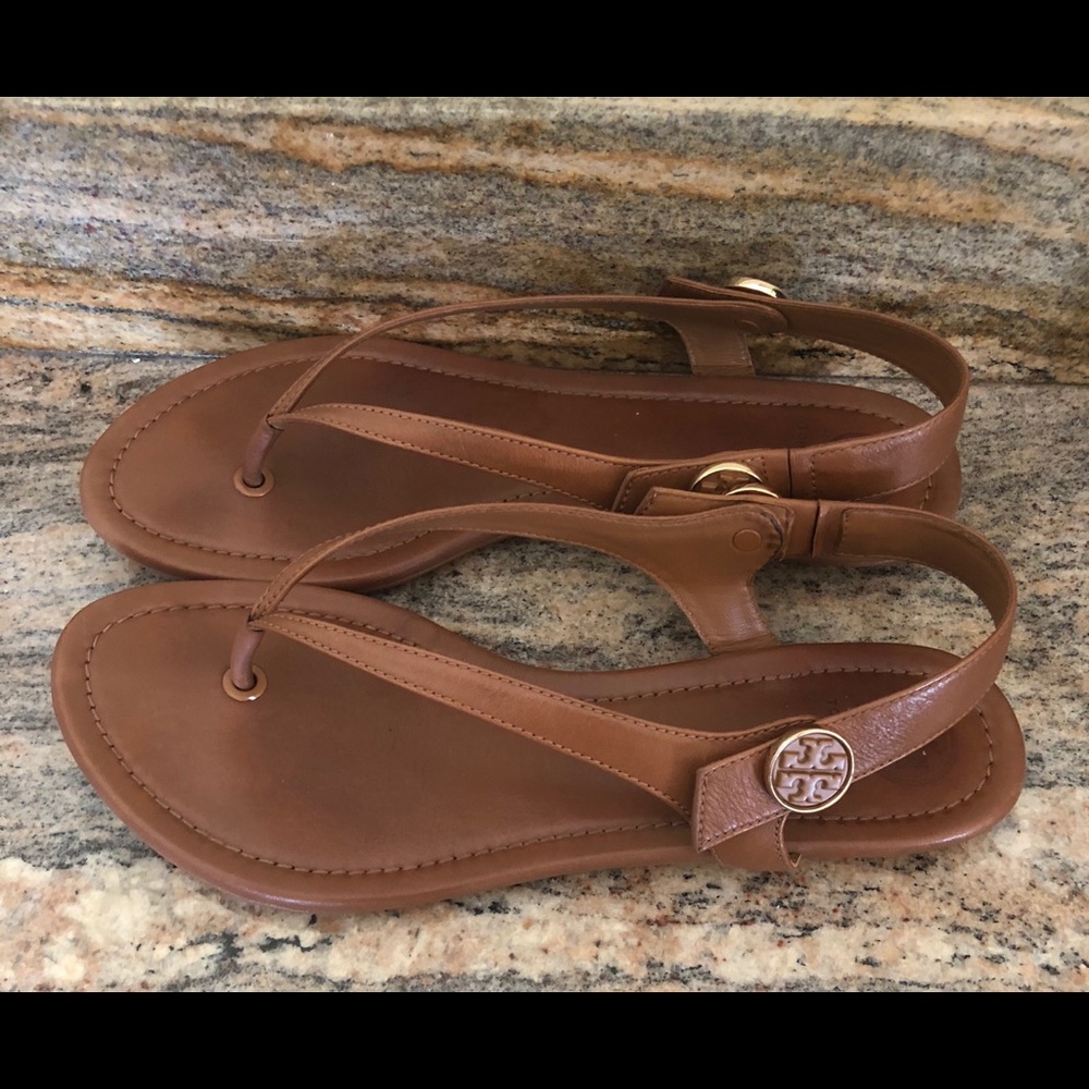 Tory Burch Mini Leather Flat Travel Sandals